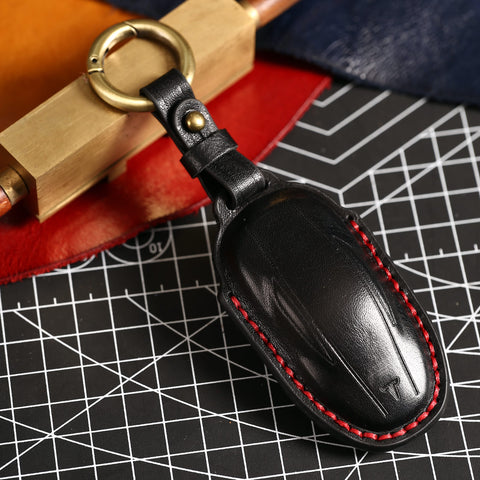 Tesla 3D Cowhide Key Cover